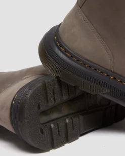 Dr. Martens Boots Crewson En Cuir à Lacets GUNMETAL — Buffbuck Hot