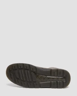 Dr. Martens Boots Crewson En Cuir à Lacets GUNMETAL — Buffbuck Hot