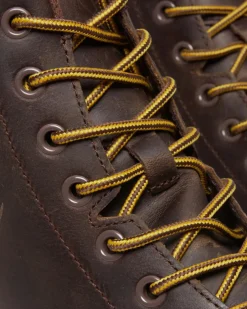 Dr. Martens Boots Crewson En Cuir à Lacets Marron foncé — Crazy Horse New