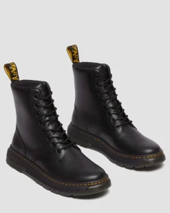 Dr. Martens Boots Crewson En Cuir à Lacets BLACK Fashion