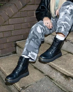 Dr. Martens Boots Crewson En Cuir à Lacets BLACK Fashion