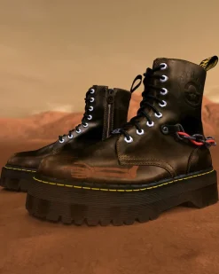 Dr. Martens Boots Jadon Mad Max En Cuir Dark Taupe — Orleans Cheap