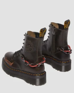 Dr. Martens Boots Jadon Mad Max En Cuir Dark Taupe — Orleans Cheap