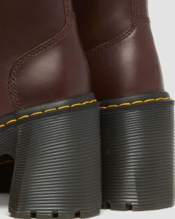 Dr. Martens Boots Jesy En Cuir à Talons évasés Dark Brown Best