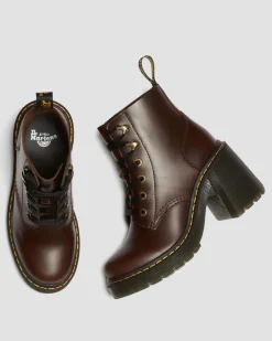 Dr. Martens Boots Jesy En Cuir à Talons évasés Dark Brown Best