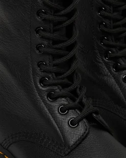 Dr. Martens Boots Montantes 1490 En Cuir Virginia Noir — Virginia Best Sale