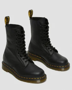Dr. Martens Boots Montantes 1490 En Cuir Virginia Noir — Virginia Best Sale