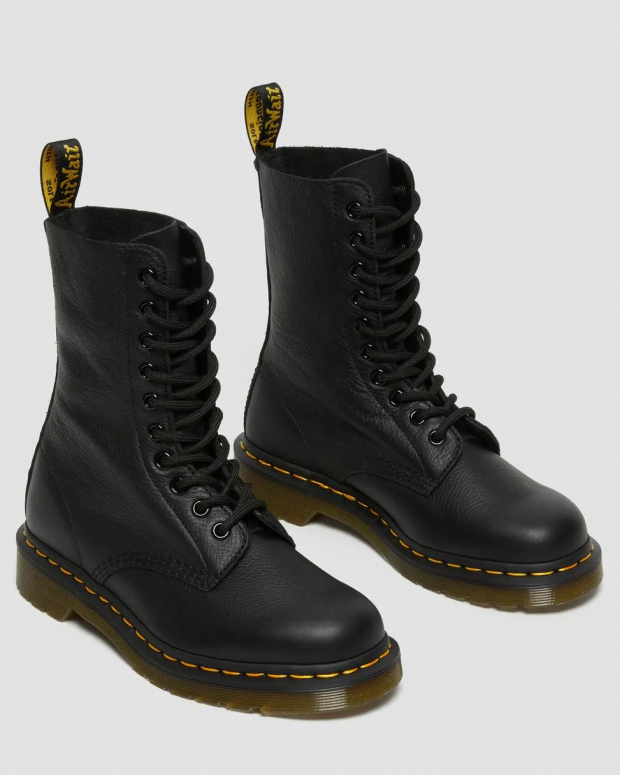 Dr. Martens Boots Montantes 1490 En Cuir Virginia Noir — Virginia Best Sale