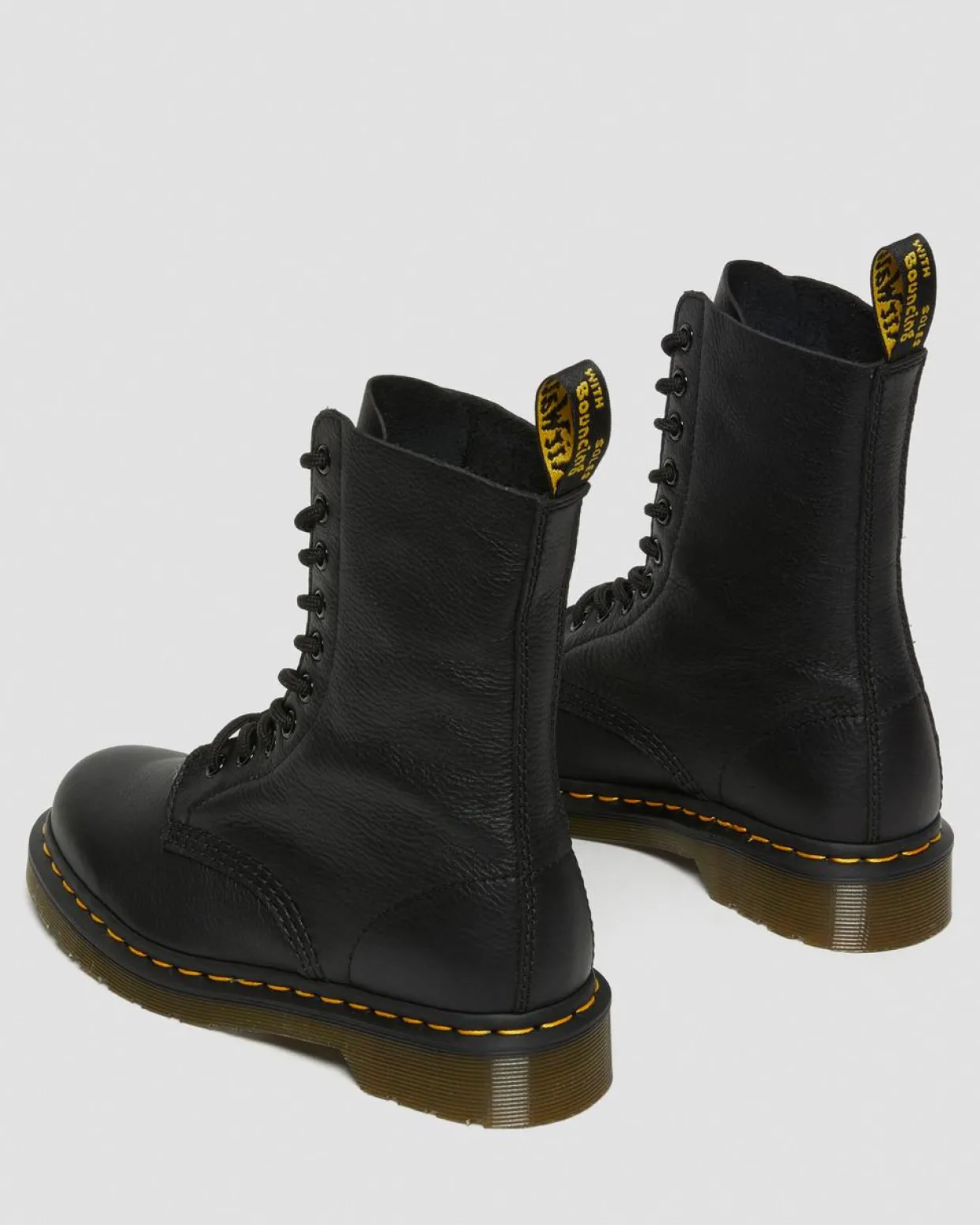 Dr. Martens Boots Montantes 1490 En Cuir Virginia Noir — Virginia Best Sale