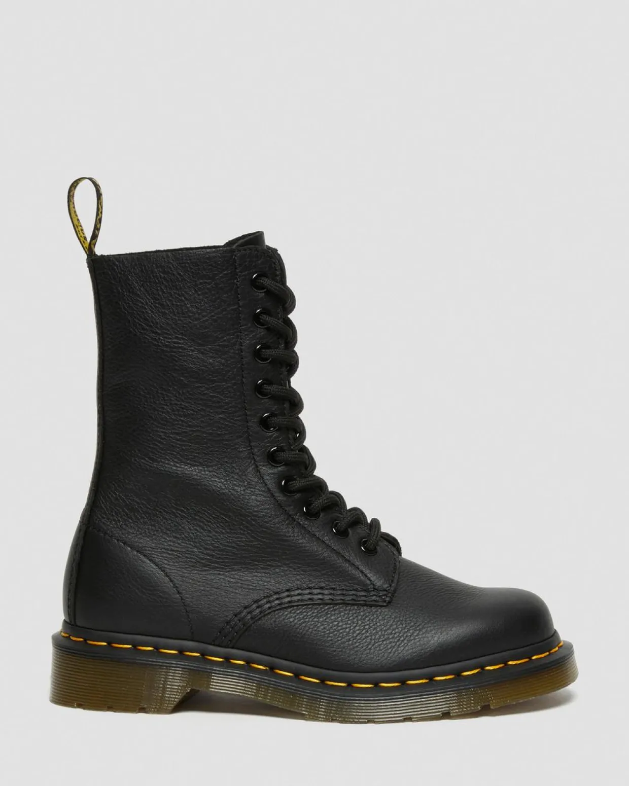 Dr. Martens Boots Montantes 1490 En Cuir Virginia Noir — Virginia Best Sale