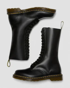 Dr. Martens Boots Montantes 1914 En Cuir Smooth à Lacets Noir — Smooth Leather Flash Sale
