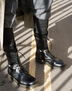 Dr. Martens Boots Montantes 1914 En Cuir Smooth à Lacets Noir — Smooth Leather Flash Sale