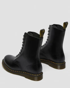 Dr. Martens Boots Montantes 1490 En Cuir Smooth à Lacets Noir — Smooth Leather New