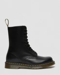 Dr. Martens Boots Montantes 1490 En Cuir Smooth à Lacets Noir — Smooth Leather New