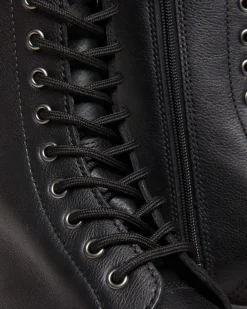 Dr. Martens Boots Montantes 1B99 En Cuir Pisa à Lacets Noir — Pisa Best