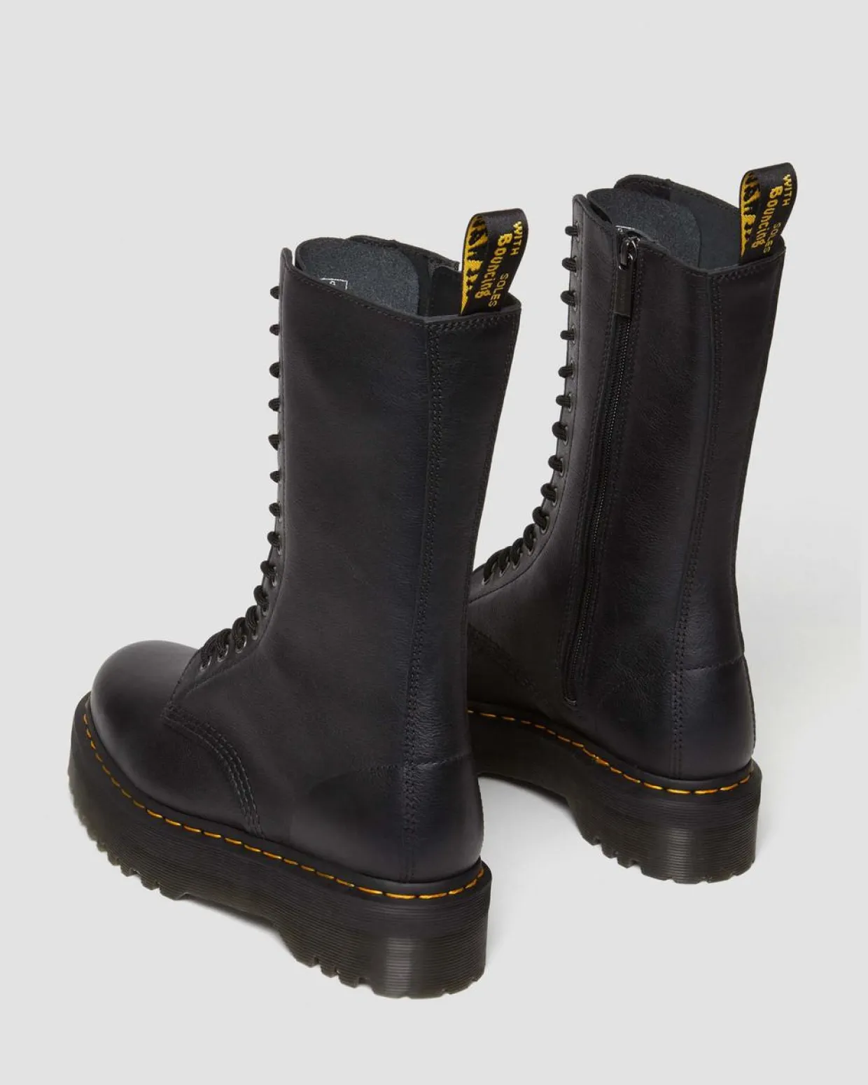Dr. Martens Boots Montantes 1B99 En Cuir Pisa à Lacets Noir — Pisa Best