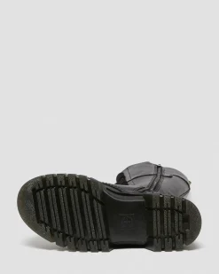 Dr. Martens Boots Montantes Plateformes Audrick En Cuir 20 œillets Noir — Nappa Lux Cheap