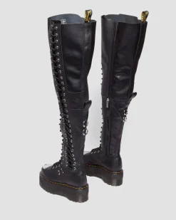 Dr. Martens Boots Plateformes 28 œillets XTRM Max En Cuir Virginia Noir — Virginia Store