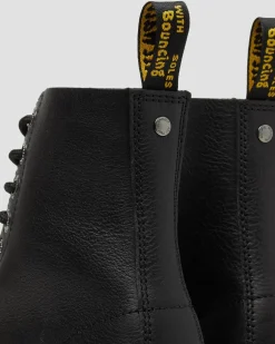 Dr. Martens Boots Plateformes 1460 Pascal Max En Cuir Noir — Pisa Discount