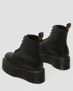 Dr. Martens Boots Plateformes 1460 Pascal Max En Cuir Noir — Pisa Discount
