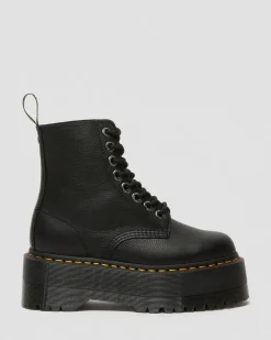 Dr. Martens Boots Plateformes 1460 Pascal Max En Cuir Noir — Pisa Discount