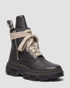 Dr. Martens Boots Plateformes 1460 Rick Owens DMXL Jumbo Lace Up En Cuir Noir — Lunar Best