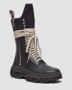Dr. Martens Boots Plateformes 1918 Rick Owens DMXL En Cuir Noir — Lunar Online