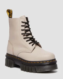 Dr. Martens Boots Plateformes Audrick Nappa Lux VINTAGE TAUPE — Nappa Lux Best Sale