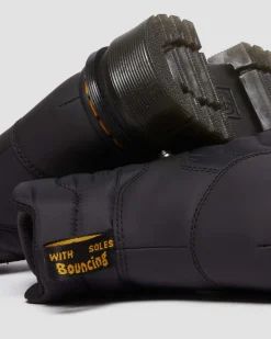 Dr. Martens Boots Plateformes Audrick 8i Quilted BLACK — Rubberised Leather+Warm Quilted Flash Sale