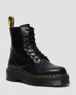Dr. Martens Boots Plateformes Jadon En Cuir Smooth Noir — Polished Smooth Sale