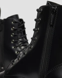 Dr. Martens Boots Plateformes Jadon En Cuir Smooth Noir — Polished Smooth Sale