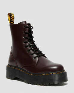 Dr. Martens Boots Plateformes Jadon En Cuir Smooth Bordeaux — Smooth Leather Hot