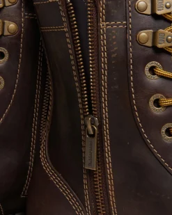 Dr. Martens Boots Plateformes Jadon En Cuir Marron — Crazy Horse Store
