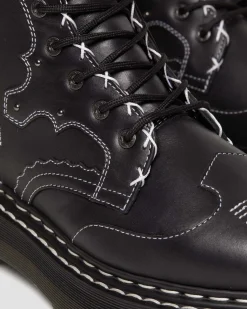 Dr. Martens Boots Plateformes Jadon Hi Contrast Stitch En Cuir Noir — Wanama Cheap