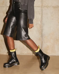 Dr. Martens Boots Plateformes Jadon Hi En Cuir Smooth Noir — Polished Smooth Discount