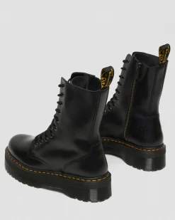 Dr. Martens Boots Plateformes Jadon Hi En Cuir Smooth Noir — Polished Smooth Discount
