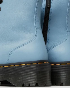 Dr. Martens Boots Plateformes Jadon III En Cuir Pisa Bleu — Pisa Online