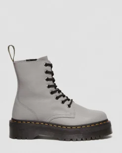 Dr. Martens Boots Plateformes Jadon III En Cuir Pisa Gris — Pisa Best