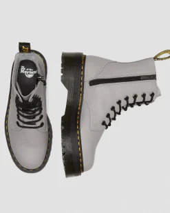 Dr. Martens Boots Plateformes Jadon III En Cuir Pisa Gris — Pisa Best