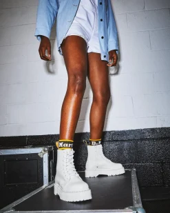 Dr. Martens Boots Plateformes Jadon II Mono Kemble Vegan Blanc — Kemble Best