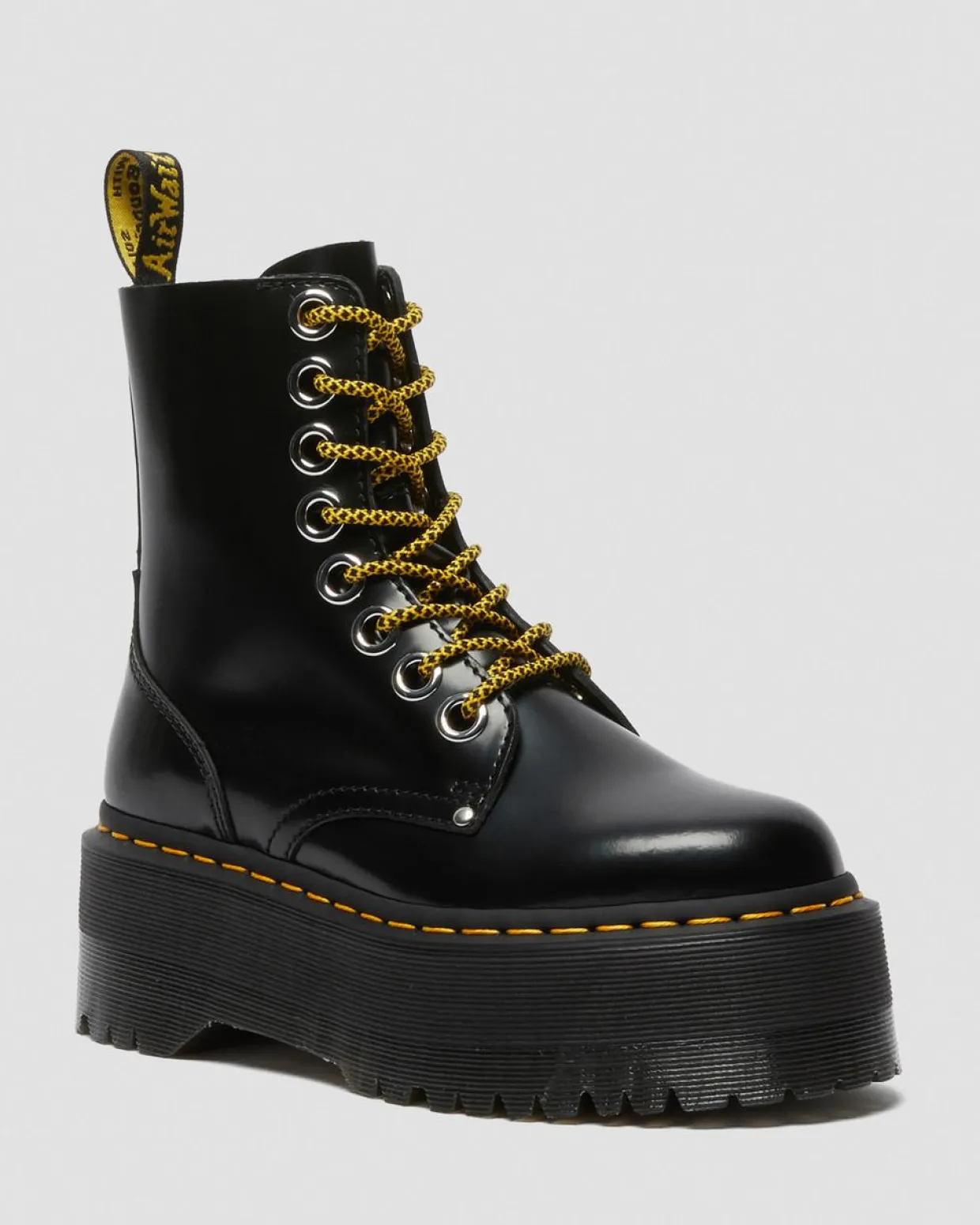 Dr. Martens Boots Plateformes Jadon Max En Cuir Buttero Noir — Buttero Cheap