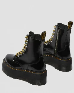 Dr. Martens Boots Plateformes Jadon Max En Cuir Buttero Noir — Buttero Cheap