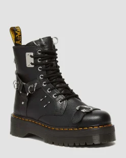 Dr. Martens Boots Plateformes Jadon Piercing En Cuir Milled Nappa Noir — Milled Nappa Cheap