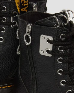 Dr. Martens Boots Plateformes Jadon Piercing En Cuir Milled Nappa Noir — Milled Nappa Cheap