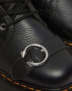 Dr. Martens Boots Plateformes Jadon Piercing En Cuir Milled Nappa Noir — Milled Nappa Cheap