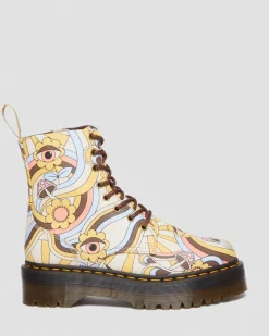 Dr. Martens Boots Plateformes Jadon Retro Ray Canvas Vegan Retro Ray — Canvas Clearance