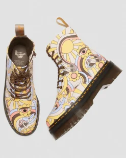Dr. Martens Boots Plateformes Jadon Retro Ray Canvas Vegan Retro Ray — Canvas Clearance