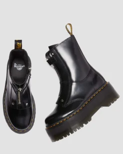 Dr. Martens Boots Plateformes Jetta Hi Max En Cuir Buttero Noir — Buttero Cheap