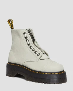 Dr. Martens Boots Plateformes Sinclair En Cuir Tumbled Nubuck Smoked Mint — Tumbled Nubuck Hot