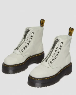 Dr. Martens Boots Plateformes Sinclair En Cuir Tumbled Nubuck Smoked Mint — Tumbled Nubuck Hot